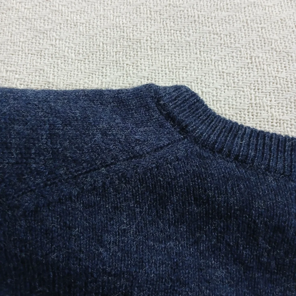 l.l bean ♡ lambswool sweater mens xxl blue v neck dad grandpa vintage preppy